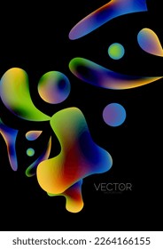 Fluid shapes vertical wallpaper background. Vector illustration for banner background or landing page