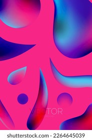 Fluid shapes vertical wallpaper background. Vector illustration for banner background or landing page