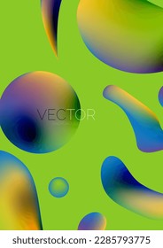 Fluid shapes vertical wallpaper background. Vector illustration for banner background or landing page