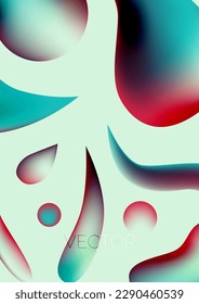 Fluid shapes vertical wallpaper background. Vector illustration for banner background or landing page