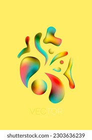 Fluid shapes vertical wallpaper background. Vector illustration for banner background or landing page