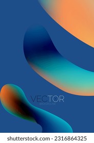 Fluid shapes vertical wallpaper background. Vector illustration for banner background or landing page
