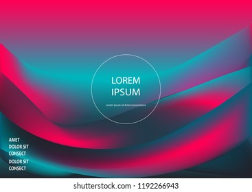 Fluid shapes. Wavy liquid background. Bright abstract backdrop concept. Trendy gradient waves design template vector Poster Layout Magazine Flyer Banner Brochure Product Cover