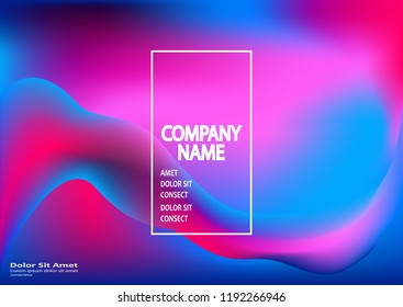 Fluid shapes. Wavy liquid background. Bright abstract backdrop concept. Trendy gradient waves design template vector Poster Layout Magazine Flyer Banner Brochure Product Cover