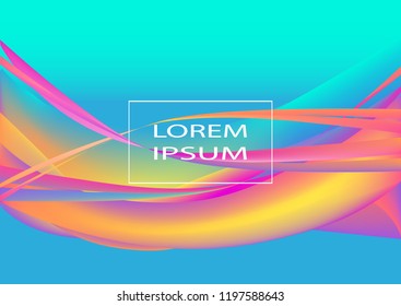 Fluid shapes. Wavy liquid background. Bright abstract backdrop concept. Trendy gradient waves design template vector Poster Layout Magazine Flyer Banner Brochure Product Cover