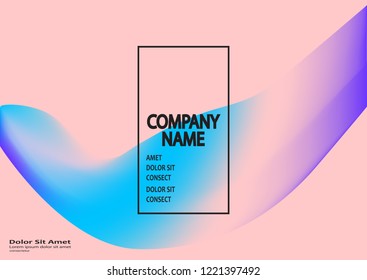 Fluid shapes. Wavy liquid background. Pastel pink abstract backdrop. Trendy gradient waves design template vector Poster Layout Magazine Flyer Banner Brochure Product Cover