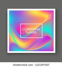 Fluid shapes. Wavy liquid background. Bright abstract backdrop concept. Trendy gradient waves design template vector Poster Layout Magazine Flyer Banner Brochure Product Cover