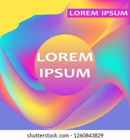 Fluid shapes. Wavy liquid background. Bright abstract backdrop concept. Trendy gradient waves design set template vector Poster Layout Magazine Flyer Banner Brochure Cover