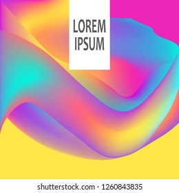 Fluid shapes. Wavy liquid background. Bright abstract backdrop concept. Trendy gradient waves design set template vector Poster Layout Magazine Flyer Banner Brochure Cover