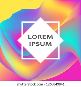 Fluid shapes. Wavy liquid background. Bright abstract backdrop concept. Trendy gradient waves design set template vector Poster Layout Magazine Flyer Banner Brochure Cover