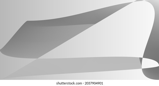 Fluid Smooth Shape Metallic Gradient Mesh. Futuristic Grey Digital Layers Office Background. Alluminium Modern Minimal Technology Modern Design. Silver Monochromatic Gray Dynamic Illustration.