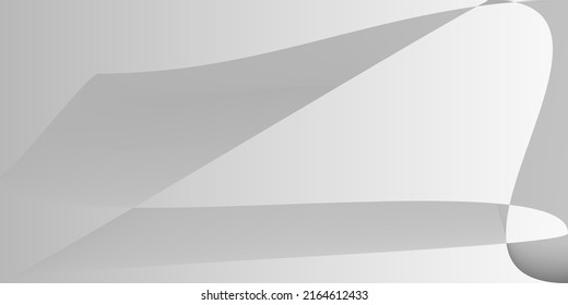 Fluid Smooth Form monochromatischer Bürohintergrund. Allaluminium Minimal Moderne dynamische Illustration. Technologieebenen Silver Futuristic Smooth Surface. Metallic Digital Gray Gradient Mesh.