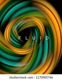Fondo abstracto de oleaje fluido, concepto de movimiento de color brillante, plantilla de diseño abstracto de moda para presentación de negocios o tecnología o portada de folletos web, fondo de pantalla. Vector