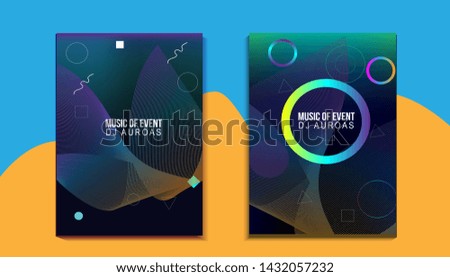 Fluid sound electronic music poster. Vector Illustration