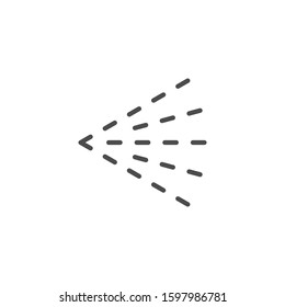 Symbol für die Umrisslinie der Sprühwolke