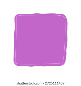 Fluid squiggle Aufkleber quadratischen Rahmen in handgezeichnetem Stil bildet eine moderne Vorlage. Doodle-Box mit bunten Rahmen und Rechteck Form passt Text, Badge, oder spielerische Hintergrund-Konzept.