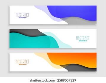 fluid style corporate web slider template for website promotions vector