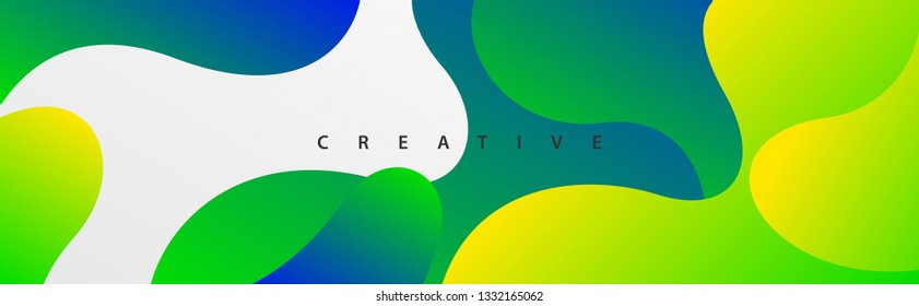 Fluid style cover with bright gradients.