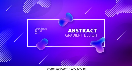 Fluid style geometric background - Futuristic minimal gradient template