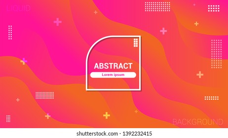 Fluid style, geometric background with trendy gradients composition and simple shapes. Wide abstract wallpaper. - Vector