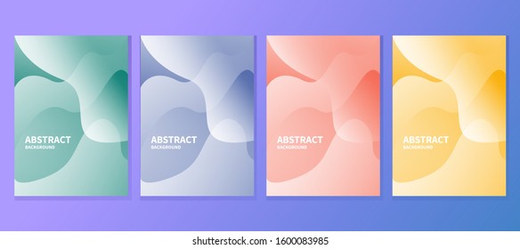 fluid style poster set. ideal for party, banner, cover, social media, print, promotion, greeting, ad, web, page, header, landing.