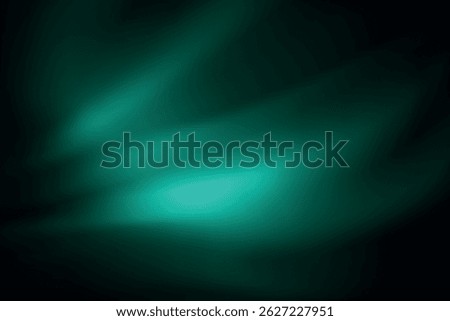 Fluid teal lighting streaks blend smoothly into moody green tones