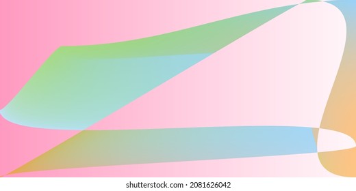 Fluid Technology Smooth Color Layers Gradient Mesh. Pink Shape Minimal Modern Original Background. Digital Dynamic Psychedelic Pastel Illustration. Neon Rainbow Futuristic Multicolor Modern Design.