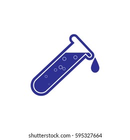 Fluid in test-tube vector icon