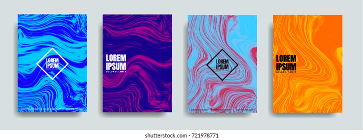 Tapa de textura fluida. Coloridos orígenes artísticos. Diseño moderno. Aplicable a cubiertas, carteles, carteles, volantes y diseños de banners.