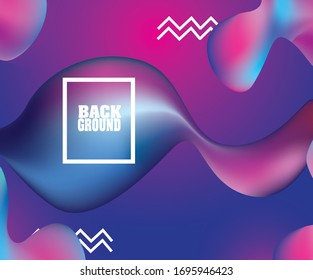 fluid theme vector design for web posters and landing pages with bright color compositions