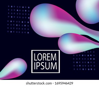 fluid theme vector design for web posters and landing pages with bright color compositions