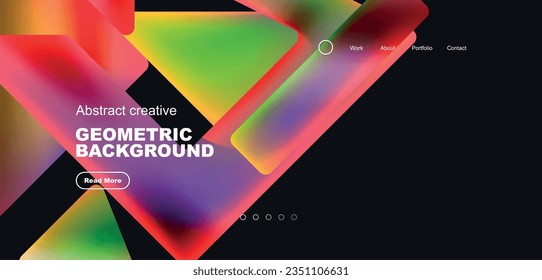 Los triángulos fluidos tienen un fondo abstracto mínimo. Concepto técnico o empresarial, patrón para fondo de pantalla, banner, fondo, página de inicio