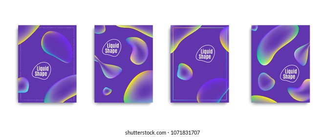 Fluid ultra violet cover design. Applicable for banner,cover,poster. Vector template.
