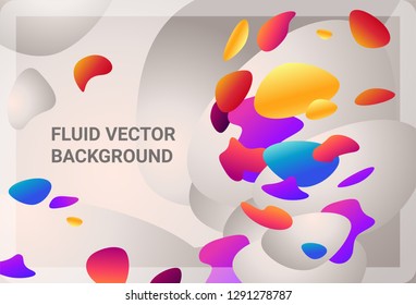 Fluid vector background. Easy custom color vector shapes.