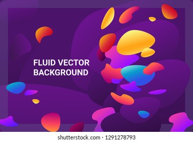 Fluid vector background. Easy custom color vector shapes.