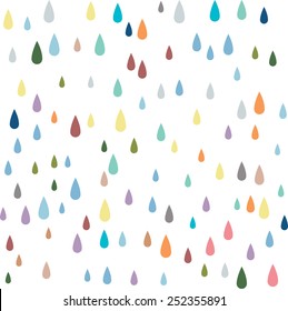 Fluid vector seamless pattern featuring abstract water droplets or falling rain on a subtle background, ideal for backgrounds and textile designs.