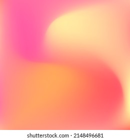 Fluid Vibrant Curve Bright Flow Swirl Gradient Mesh. Liquid Yellow Sunset Sunrise Blurred Texture. Trendy Color Red Orange Peach Gradient Backdrop. Neon Pink Pastel Warm Watercolor Wallpaper.