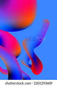 Fluid water drop shape composition abstract background. Vector illustration for banner background or landing page