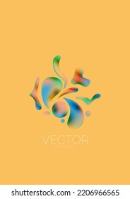 Fluid water drop shape composition abstract background. Vector illustration for banner background or landing page