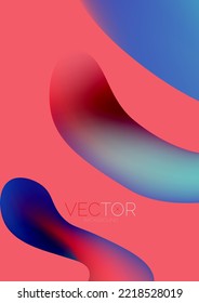 Fluid water drop shape composition abstract background. Vector illustration for banner background or landing page