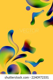 Fluid water drop shape composition abstract background. Vector illustration for banner background or landing page
