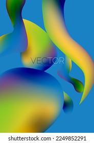 Fluid water drop shape composition abstract background. Vector illustration for banner background or landing page
