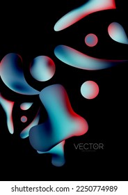 Fluid water drop shape composition abstract background. Vector illustration for banner background or landing page