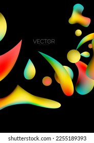 Abstrakter abstrakter Hintergrund mit flüssigem Wassertropfen. Vektorgrafik auf Bannerhintergrund oder Landungseite