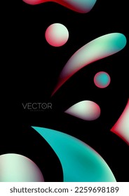 Fluid water drop shape composition abstract background. Vector illustration for banner background or landing page
