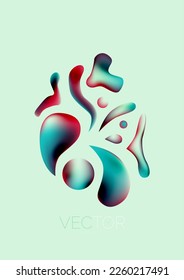 Fluid water drop shape composition abstract background. Vector illustration for banner background or landing page