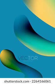 Fluid water drop shape composition abstract background. Vector illustration for banner background or landing page
