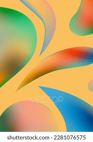 Fluid water drop shape composition abstract background. Vector illustration for banner background or landing page