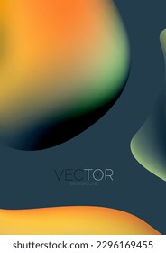 Fluid water drop shape composition abstract background. Vector illustration for banner background or landing page