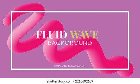 Fluid wave background with pink gradient fluid and purple color
